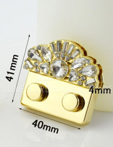 LIGHT GOLD LOCK WITH CRYSTAL $8.00/EACH