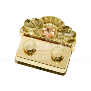LIGHT GOLD LOCK WITH CRYSTAL $8.00/EACH