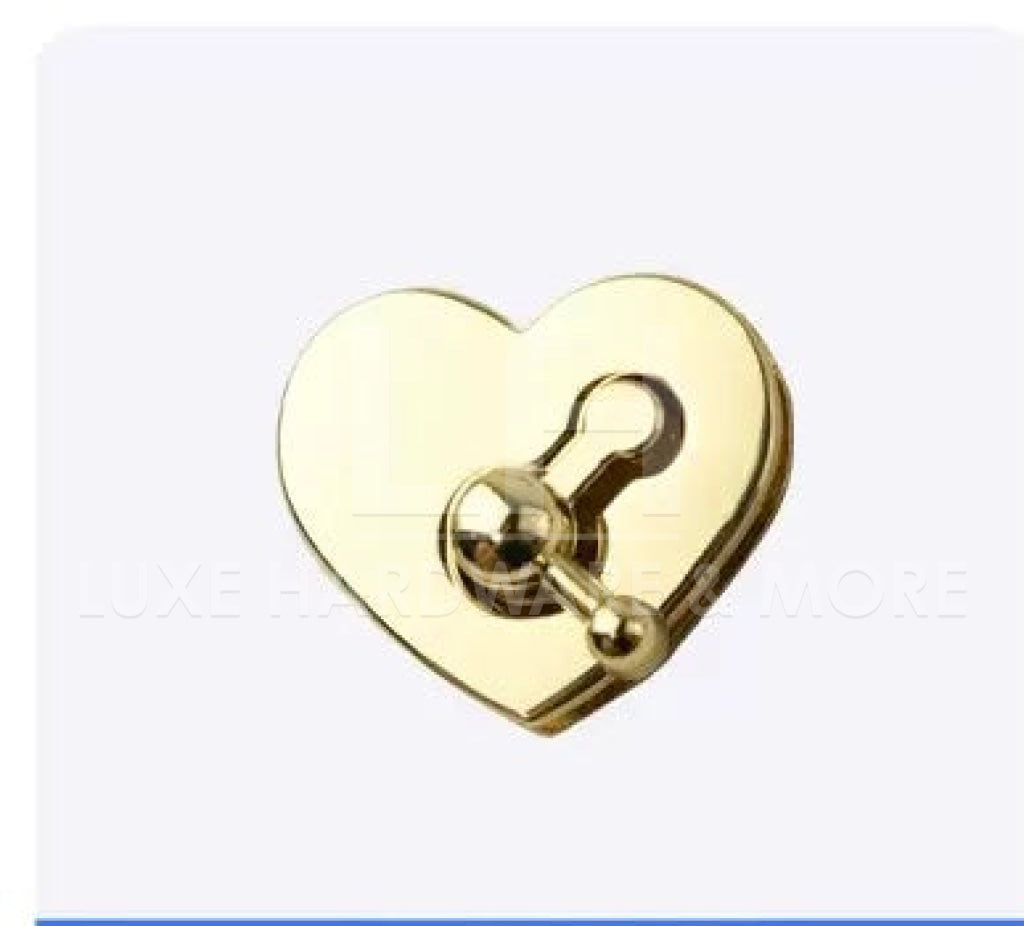 MARCH PREORDER - HEART SHAPED TWIST LOCK $3.5/EACH LIGHT GOLD