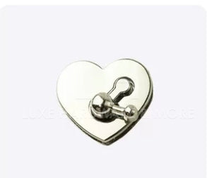 MARCH PREORDER - HEART SHAPED TWIST LOCK $3.5/EACH SILVER