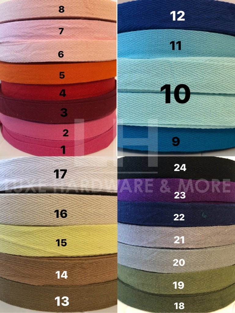 3/4 INCH 100% COTTON TWILL TAPE $2.50/5 YARDS – Luxe Hardware And More