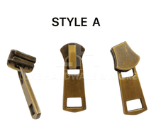 Load image into Gallery viewer, #5 High End Antique Brass Pull For Metal Tape $1.50/Each Style A
