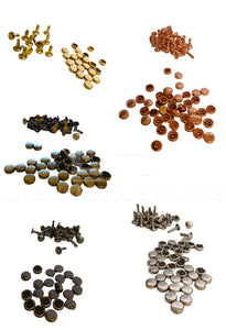 8 Mm Flat Cap Rivet $5.99/Pack Of 100 Sets