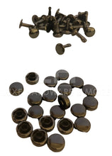 Load image into Gallery viewer, 8 Mm Flat Cap Rivet $5.99/Pack Of 100 Sets Gunmetal With 10Mm Long Post
